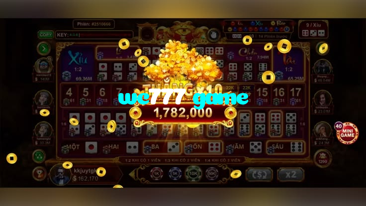 wc777 game casino presented on mobile device in Pakistan with slots and live games